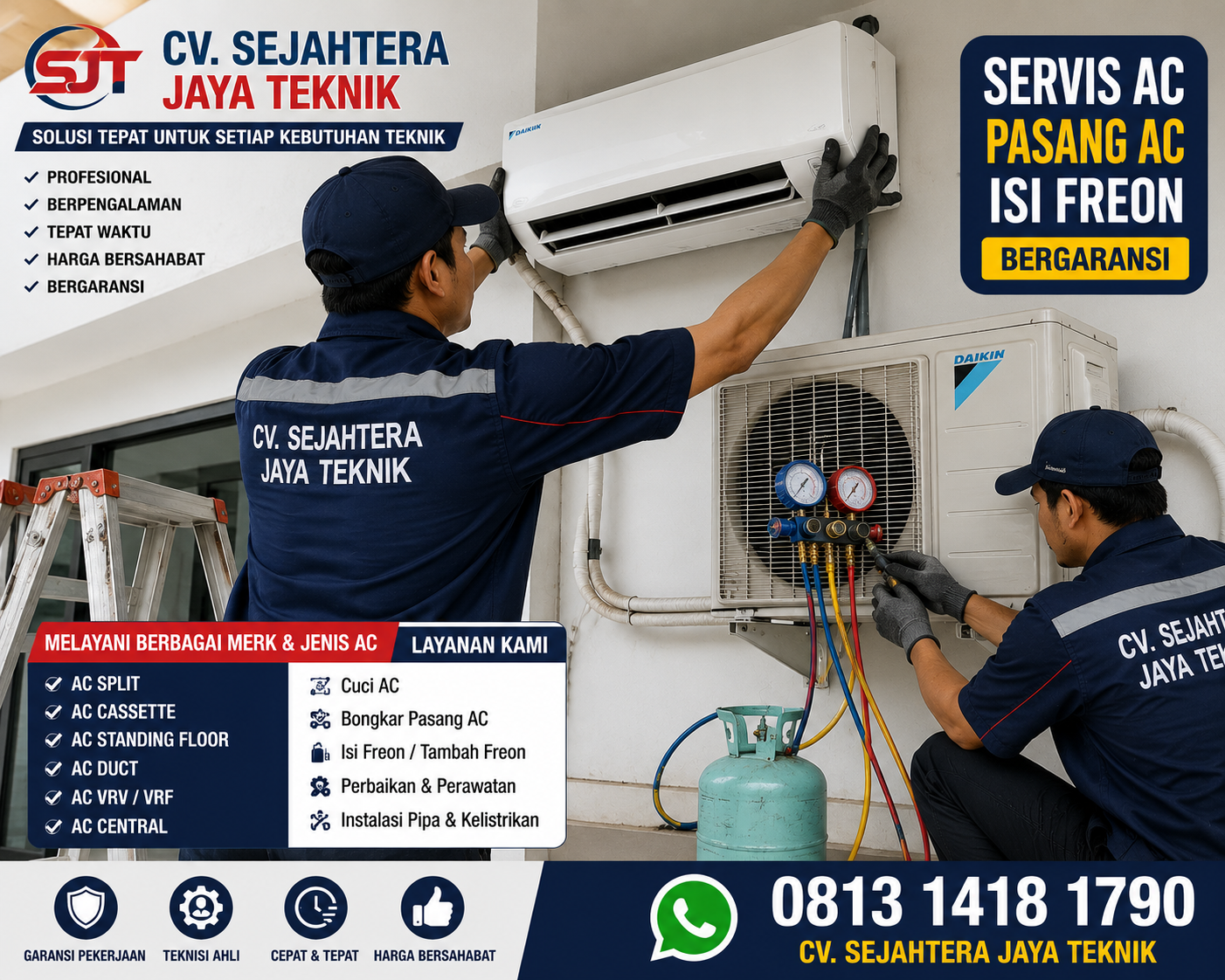 Jasa Servic AC Terdekat Jakarta Pusat Terbaik dan Bergaransi