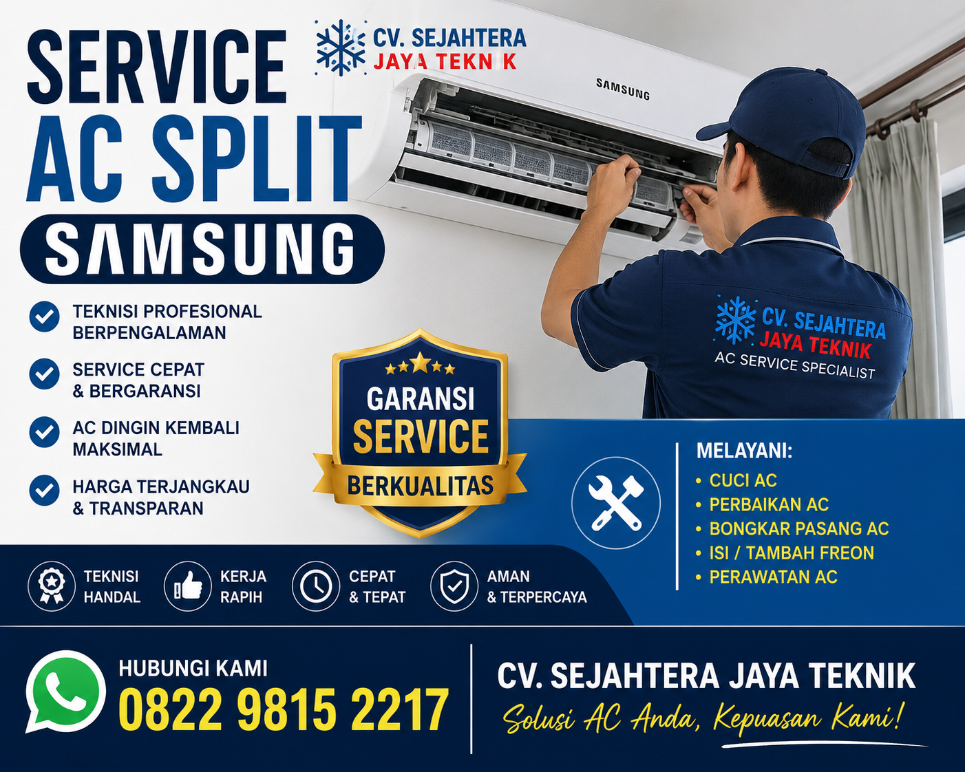 Jasa Service AC Terdekat Tangerang Profesional dan Bergaransi
